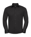 Fitted Long Sleeve Stretch Shirt Black