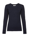 Ladies' Crew Neck Knitted Pullover French Navy
