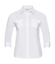 Ladies' Roll 3/4 Sleeve Shirt White