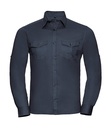 Roll Sleeve Shirt Long Sleeve French Navy