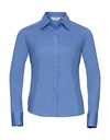 Ladies' LS Fitted Poplin Shirt Corporate Blue