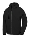 3-Layer Recycled Printable Casual Hooded Softshell Black/Black