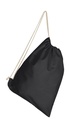 Cotton Backpack Single Drawstring Black