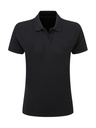 Poly Cotton Polo Women Black