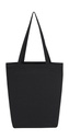 Baby Canvas Cotton Bag LH with Gusset Black
