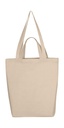 Double Handle Gusset Bag Natural