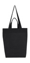 Double Handle Gusset Bag Black