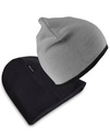 Soft Feel Cuffless Reversible Beanie Grey/Black