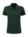 Cotton Polo Women Bottle Green