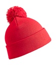 Junior Pom Pom Beanie Red