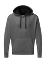 Contrast Hooded Sweatshirt Men Grey/Black
