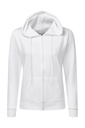 Hooded Full Zip Women White