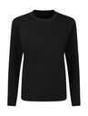 Crew Neck Sweatshirt Women Dark Black