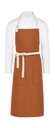 SANTORINI - Contrasted Bib Apron with Pocket Burnt Orange