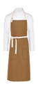 SANTORINI - Contrasted Bib Apron with Pocket Caramel