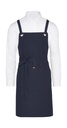 PROVENCE - Crossover Eyelets Bib Apron with Pocket Navy