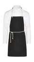CORSICA - Cord Bib Apron with Pocket Black