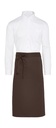 ROME - Medium length Bistro Apron with Pocket Brown
