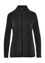 Signature Tagless Microfleece Full Zip Women Dark Black