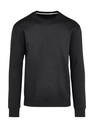 Signature Tagless Crew Neck Sweatshirt Unisex Dark Black