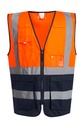 Pro Hi-Vis Executive Vest Orange/Navy