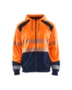 3546 Hooded sweatshirt met rits High Vis