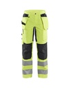 7163 Dames High Vis Werkbroek met stretch en gereedschapzakken
