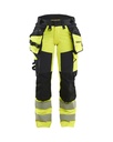 7022 Dames High Vis werkbroek 4-weg stretch met gereedschapszakken