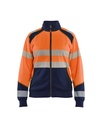 3508 Dames sweatshirt met rits High Vis