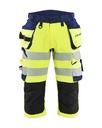 1123 High Vis piraatbroek 4-weg stretch met gereedschapzakken
