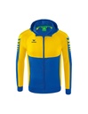 Six Wings trainingsjack met capuchon new royal/geel