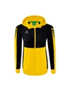 Six Wings trainingsjack met capuchon geel/zwart Dames