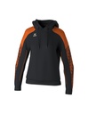 EVO STAR sweatshirt met capuchon zwart/oranje Dames